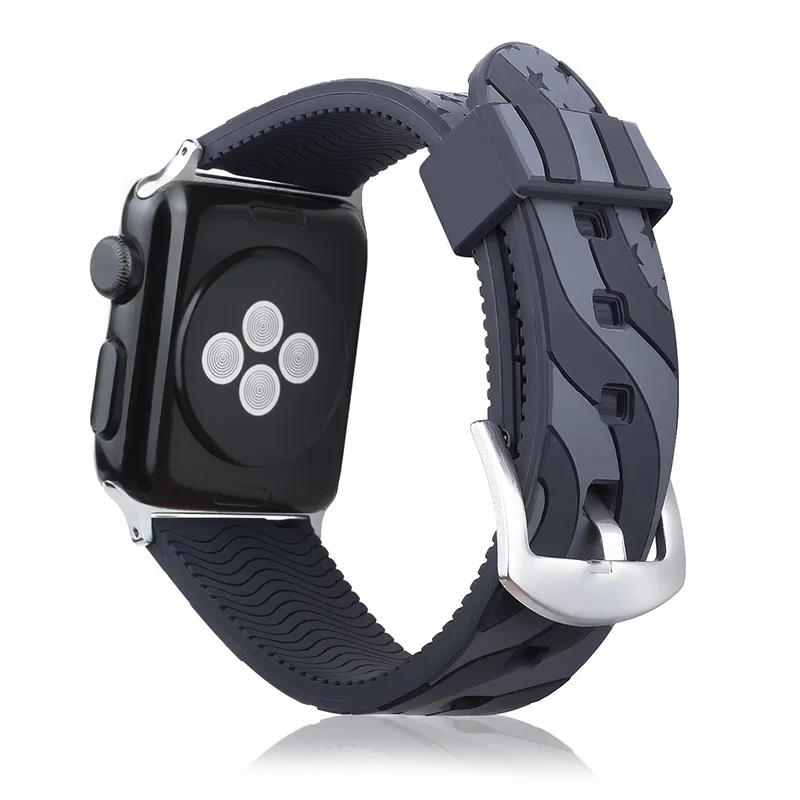 Силиконовый спортивный ремешок для Apple Watch 5 4 band 44 мм 40 correa iwatch series 3 2 1 42 мм/38