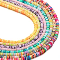 330pcs 6mm polymer clay spacer beads flat round disk loose bead for jewelry making supplies diy necklace bracelet accessories