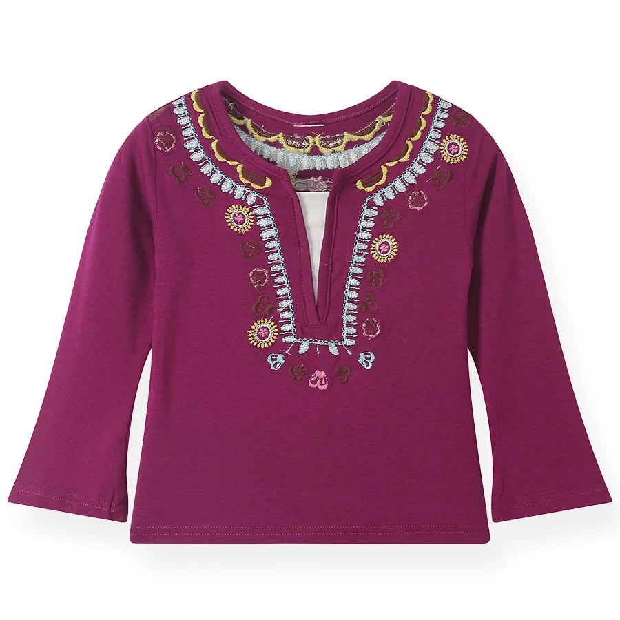 

SheeCute Girls Tees Toddler & Kids Long Sleeve Bohemian Style T Shirt SCT0428