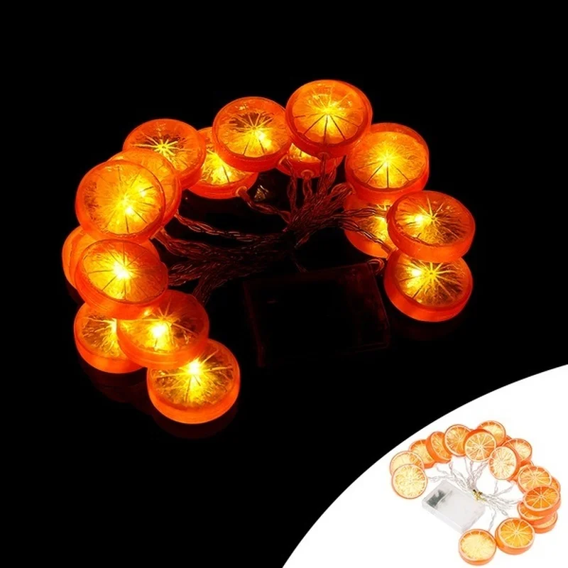 

2M Lemon Slice Decor Light String Net Red Light Ins Style Room Decor Wedding Party Home Decor LED String Batteries Not Included