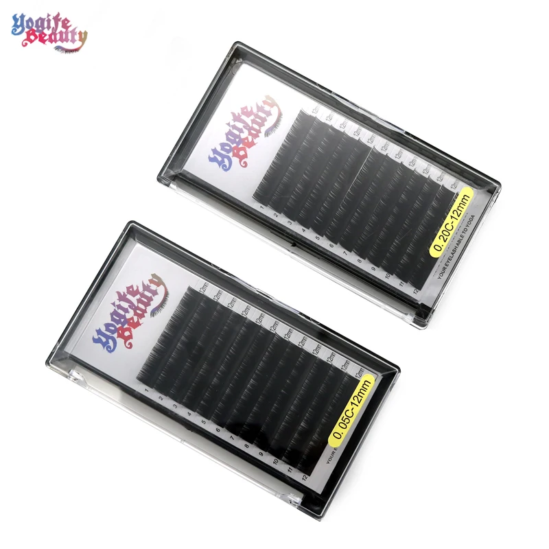 Шелковые накладные ресницы из синтетического материала насыщенный черный C D