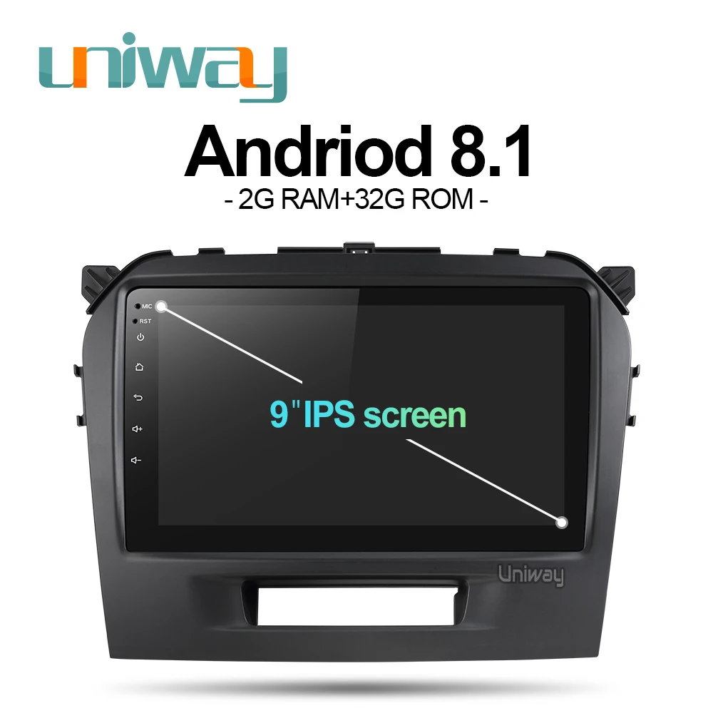Автомагнитола uniway MWTL15 2 + 32 ГБ android 8 1 gps с рулевым колесом для suzuki vitara 2015-2016 |