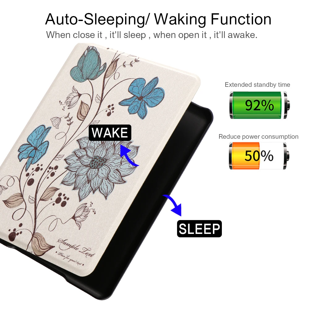 1 шт. многостильные ультратонкие смарт-чехлы из искусственной кожи защитный