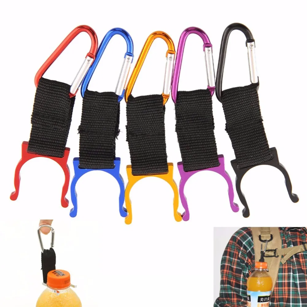 

D-type Webbing Outdoor Camping Supplies Beverage Mineral Water Bottle Buckle Hanging Bottle Fast Hanging Buckle Color Random