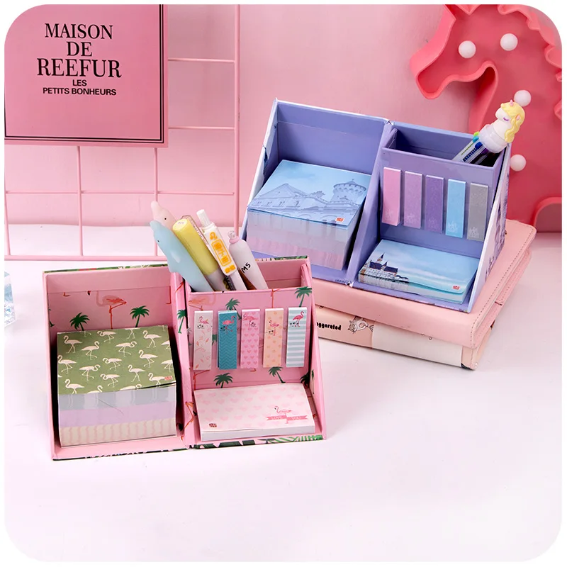 Канцелярские товары для девочек в штучной упаковке клейкая бумага креативная