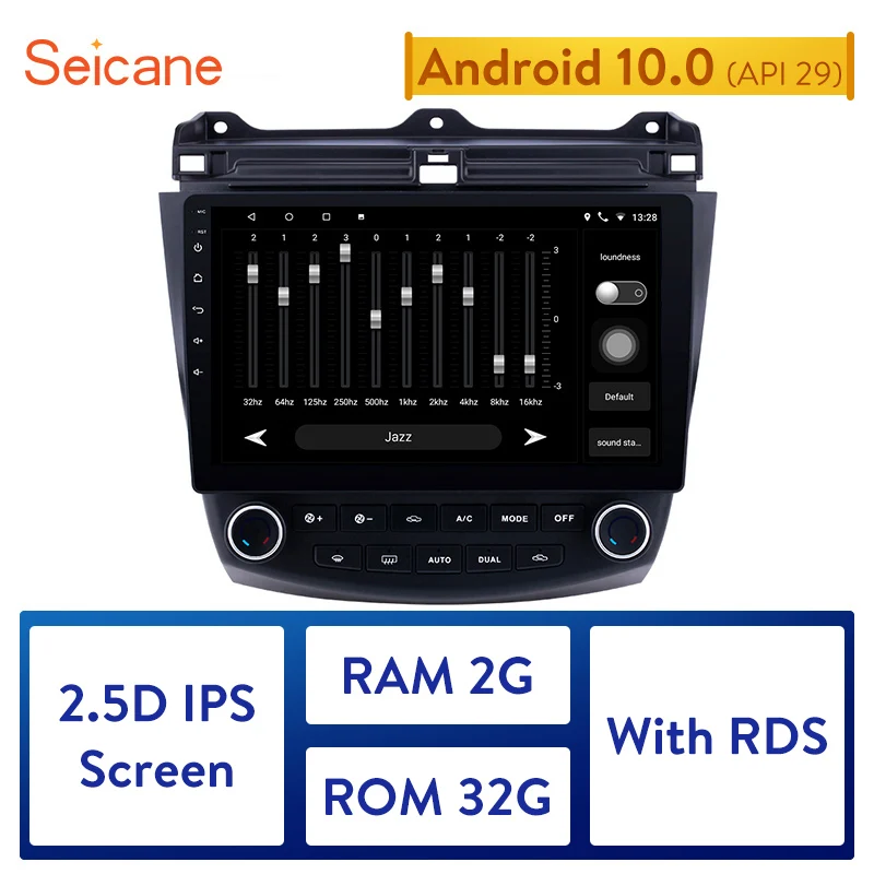 Seicane 10 1 дюймов 2DIN Android 0 сенсорный экран FM радио GPS навигация для 2003 2004 2005 2007 Honda Accord 7