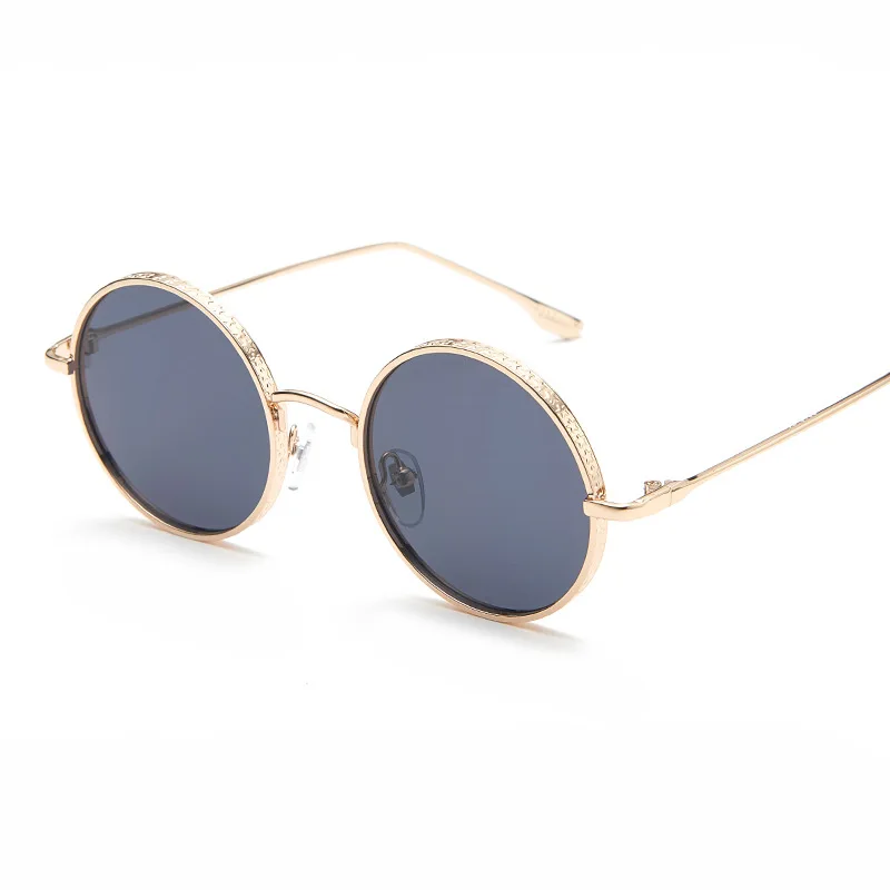 Металлические круглые женские солнцезащитные очки модные Универсальные принц