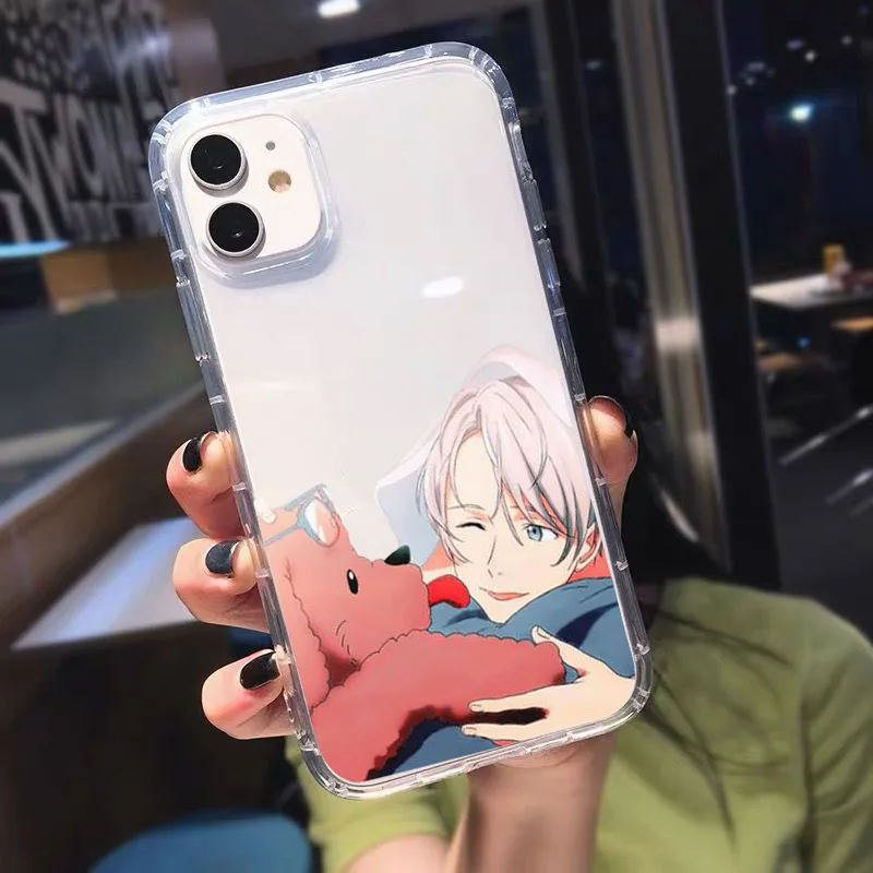 soft shockproof phone case for iphone 11 12 pro xs max 8 7 6 plus x se 2020 xr clear japan anime hot yuri on ice cover coque free global shipping