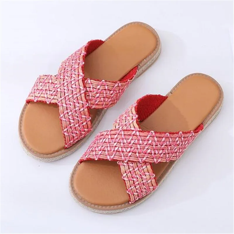 

Large size women's slippers new casual fashion slides womens shoes breathable flat platform slippers women beach shoes slipper