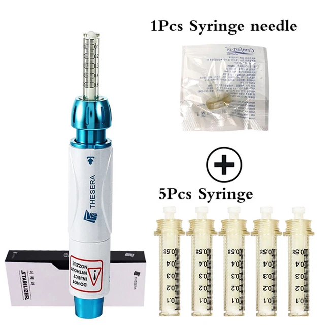 1 pen 10pcs syringe 0,5 мл распылитель Стерильная гиалуроновая ручка неинвазивное удаление морщин шприц-ручка инструмент для красоты шприц для головы ампула - Цвет: 1 pen 10pcs syringe