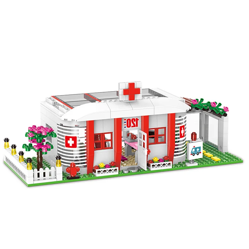 590 шт. кампус медицинский кабинет строительные блоки город Друг девушки