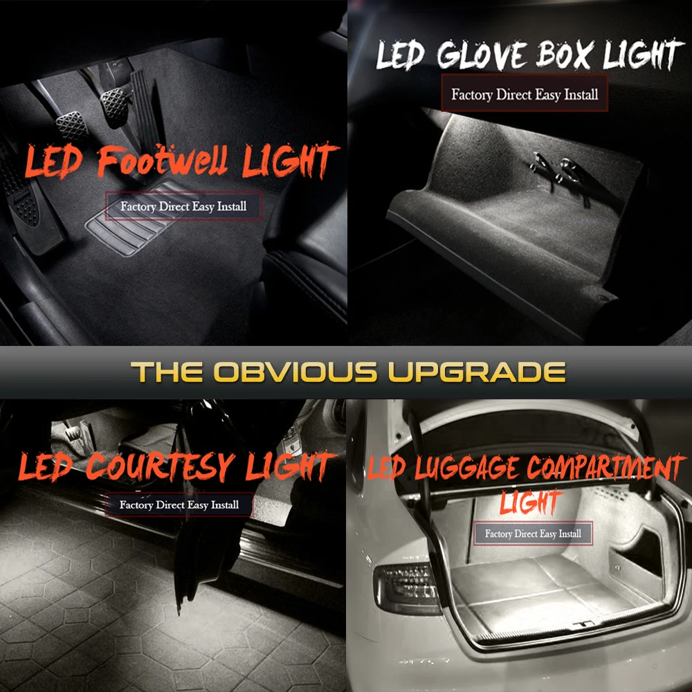 2x светодиодсветодиодный дверные подсветки для салона Footwell освещение багажника