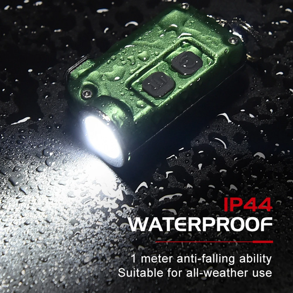 Маленький карманный мини фонарик с двойным переключателем Белый светодиодный