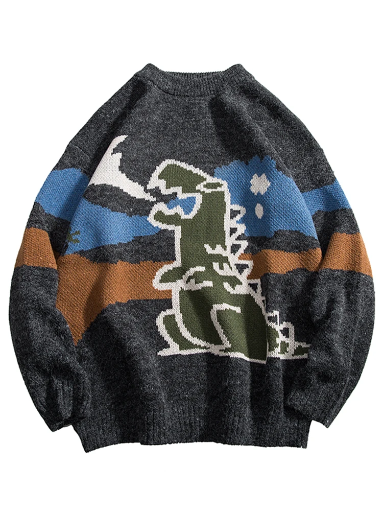 

Autumn college style turtleneck sweater men's korean style loose casual pullover sweater top