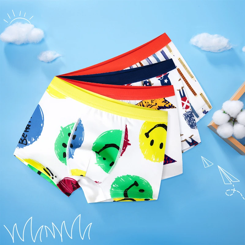 Трусики из 4 предметов хлопковое детское нижнее белье для мальчиков трусы