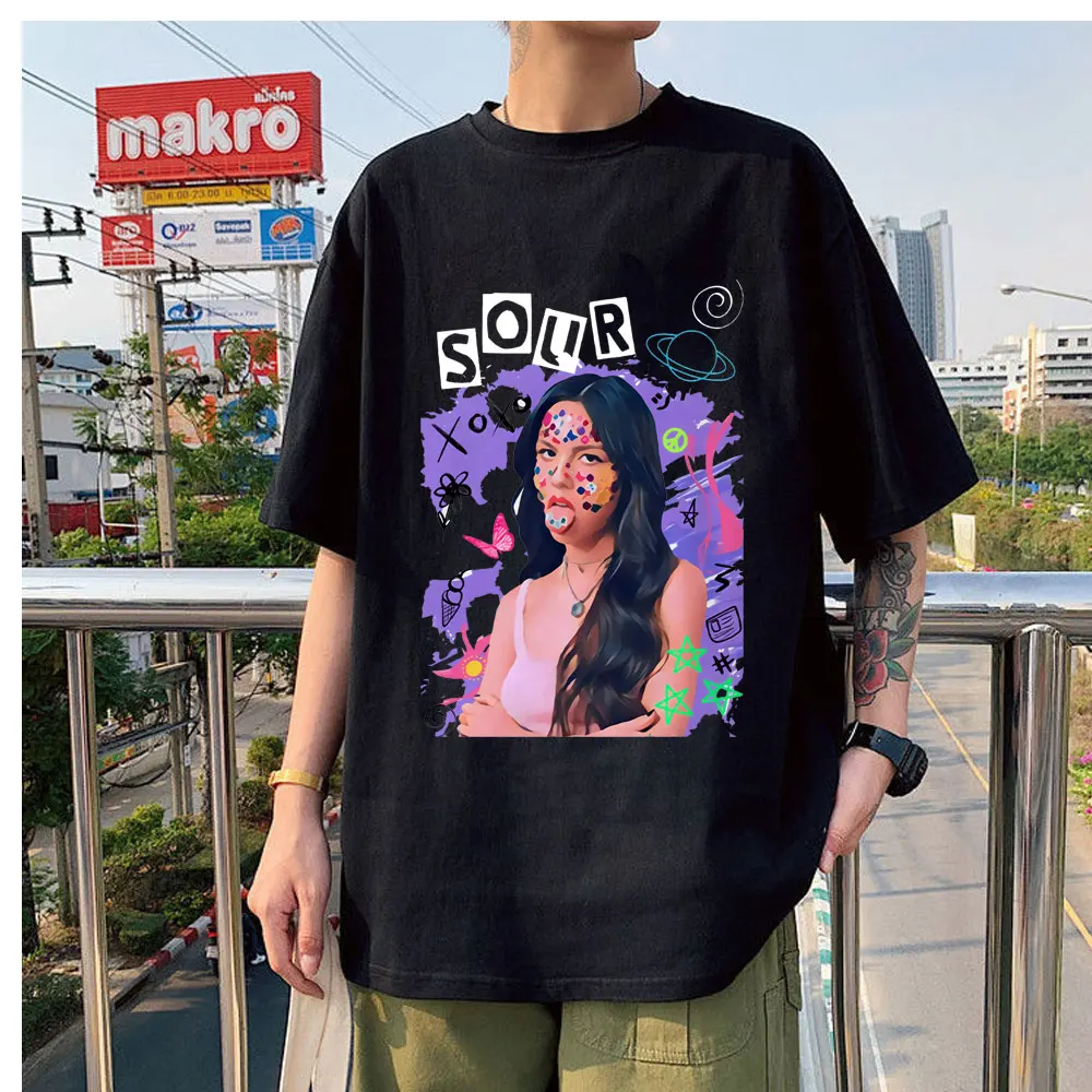 

Creative Anime Olivia Rodrigo Summer T-shirt Print Crewneck High Quality Oversize Comfortable Short Sleeve Hot Sale Fashion Tops