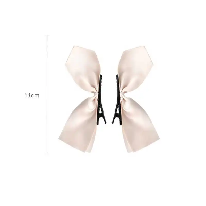 

2pcs Black White Ribbon Hair Bows Clips Vintage Bowknot Side Hairpin Cute Girls Barrettes Headdress Hair Accessories for Women