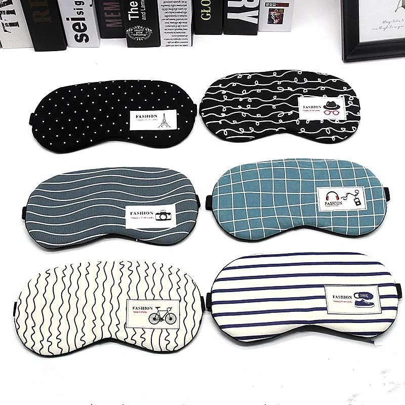 Модные Полосатые стильные креативные дорожные накладки для глаз женщин и мужчин