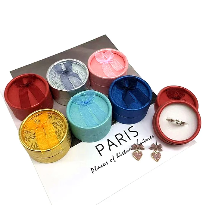 Шкатулка для ювелирных украшений с круглым бантом органайзер сережек и колец