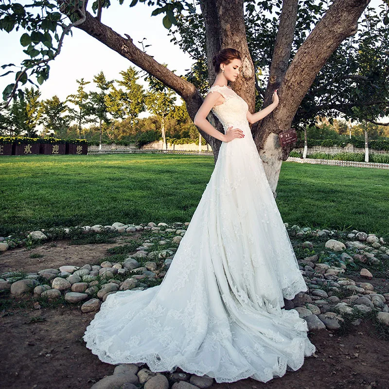 

bridal gown new sexy vestidos beading crystal shopping sales online cap sleeve a-line lace appliques mother of the bride Dress