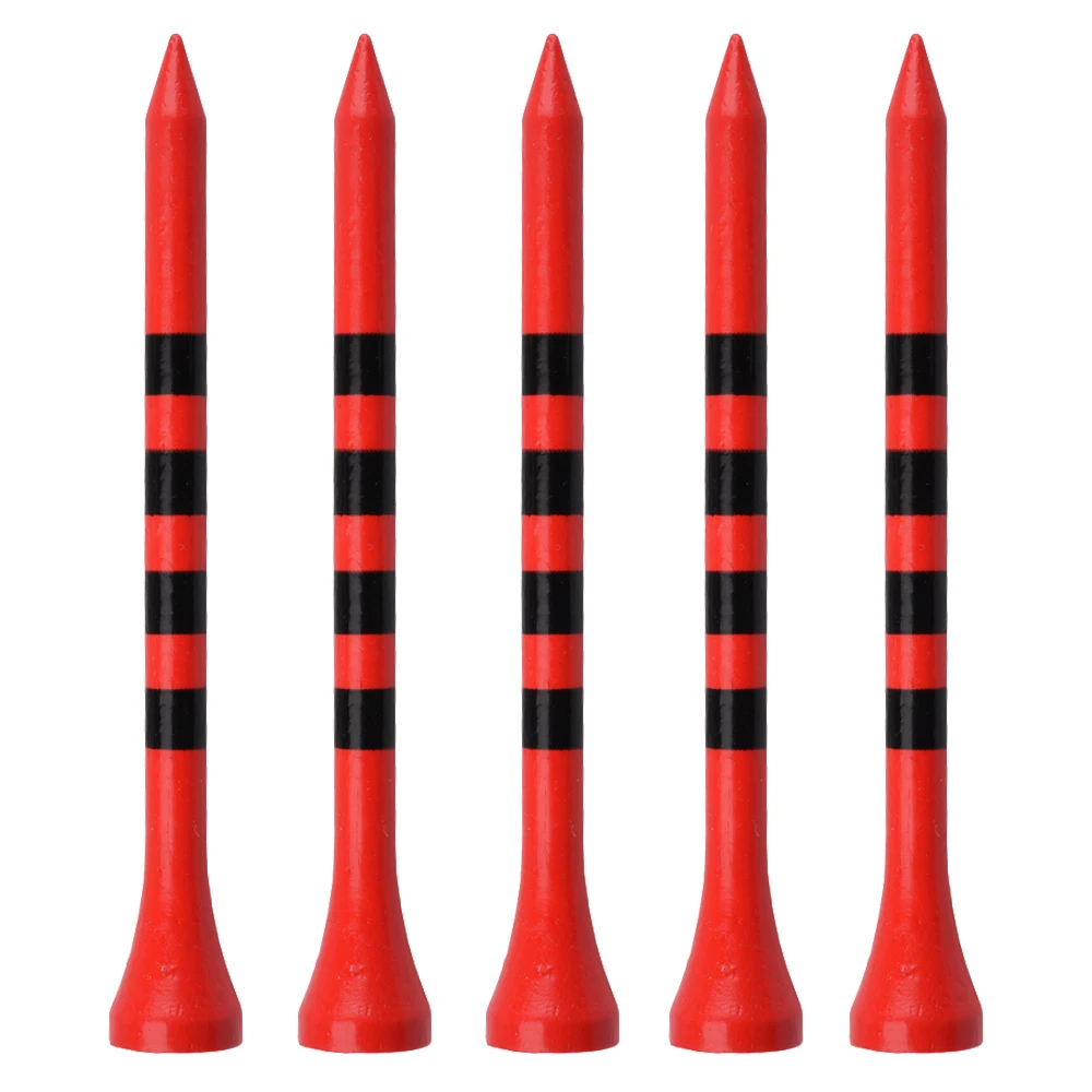 100 шт./пакет бамбуковые тройники для гольфа с черной полосой, шкала 70 мм 83 мм, аксессуары для гольфа, 2 размера, Новые красочные футболки для мяча для гольфа