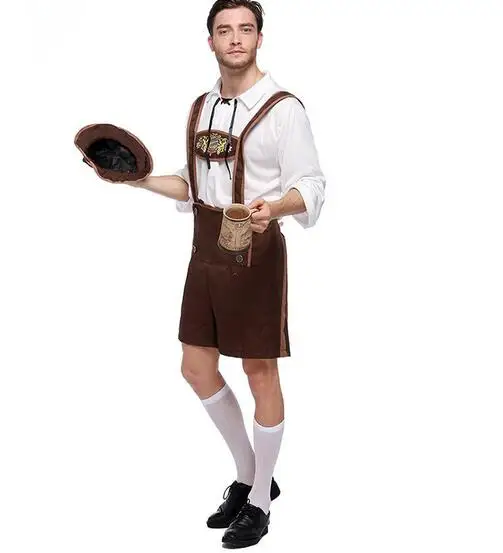 

Adult Halloween Costumes For Men Hot German Beer Costume Adult Oktoberfest Beer Festival Costume Mens carnival Cosplay Costumes