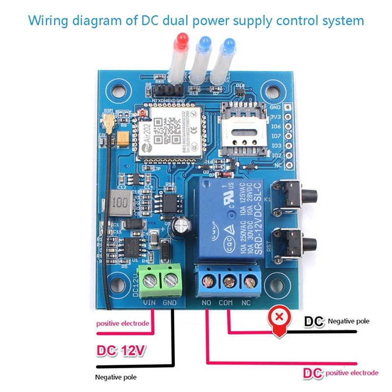 

GPRS RGPRS Remote Control Switch Module DC12V IOT Smart Remote Switch Smart Home Pump Controller Module