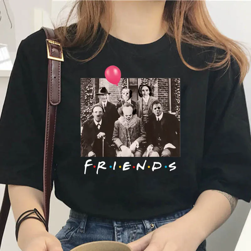 Хэллоуин футболка с надписью ТВ шоу friends (хоррор персонажем мультфильма для