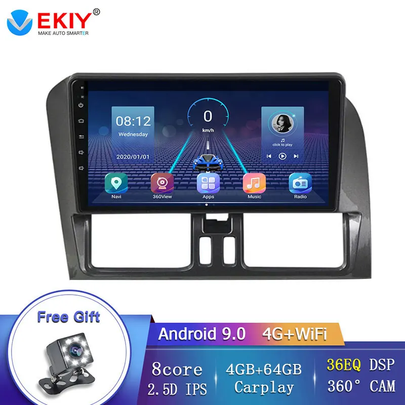 EKIY 36EQ DSP для Volvo XC60 2009 2017 Android 9 0 автомобильный Радио мультимедийный экран