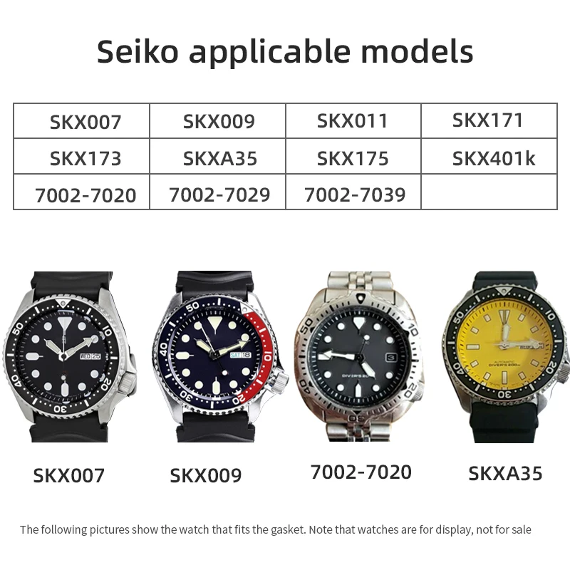 Gasket for skx007 skx011  front crystal gasket and case back Watch accessories Parts For  Seiko  ,   Free shipping , 10pcs