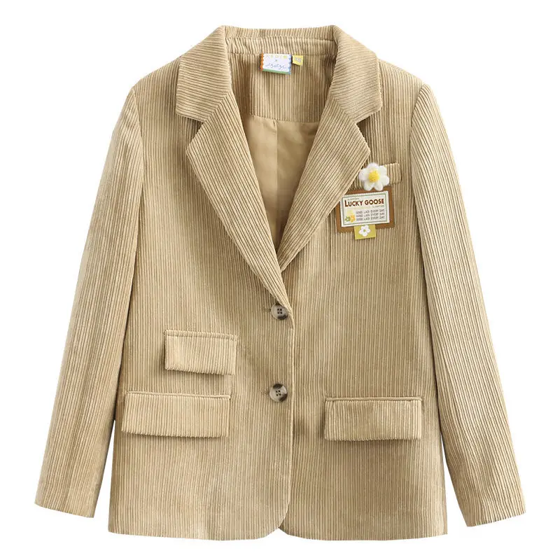 

Suit 2021 new Korean Corduroy Long Sleeve Fashion Cardigan