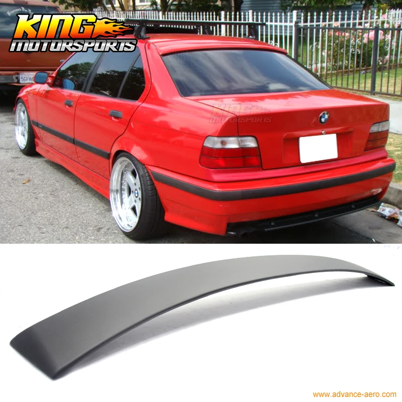 Подходит для 1992 1993 1994 1995 1996 1997 1998 BMW E36 3 серии 4Dr задний спойлер крыши крыло