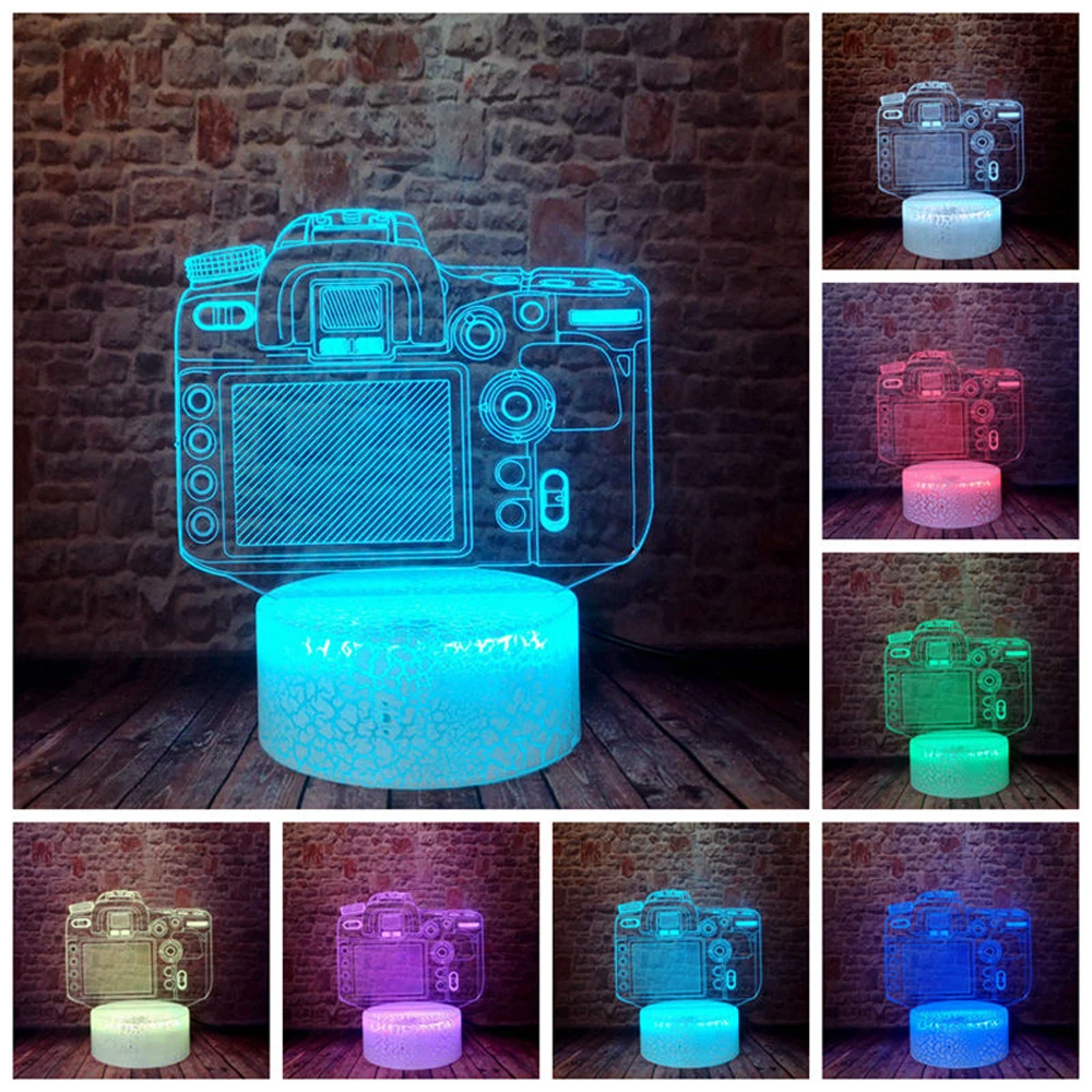 Креативная настольная Светодиодная лампа с изменением 7 цветов декоративный