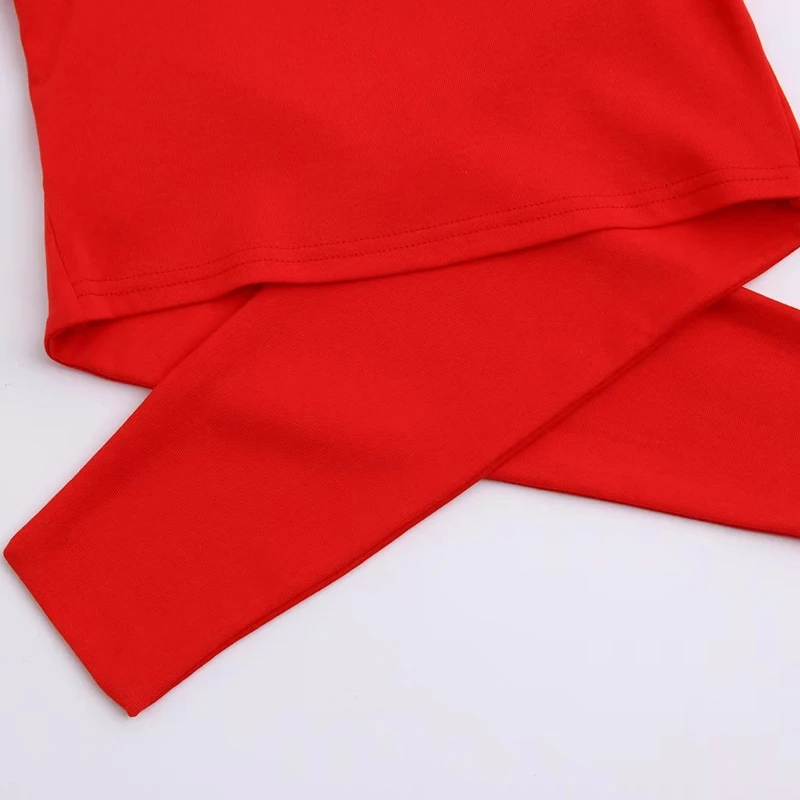 

2019 New Fashion Short Paragraph Long-sleeved Women's T-shirt Pros and Cons Wear Pierced Bow Slim Sexy Hot Black T-shirt Women