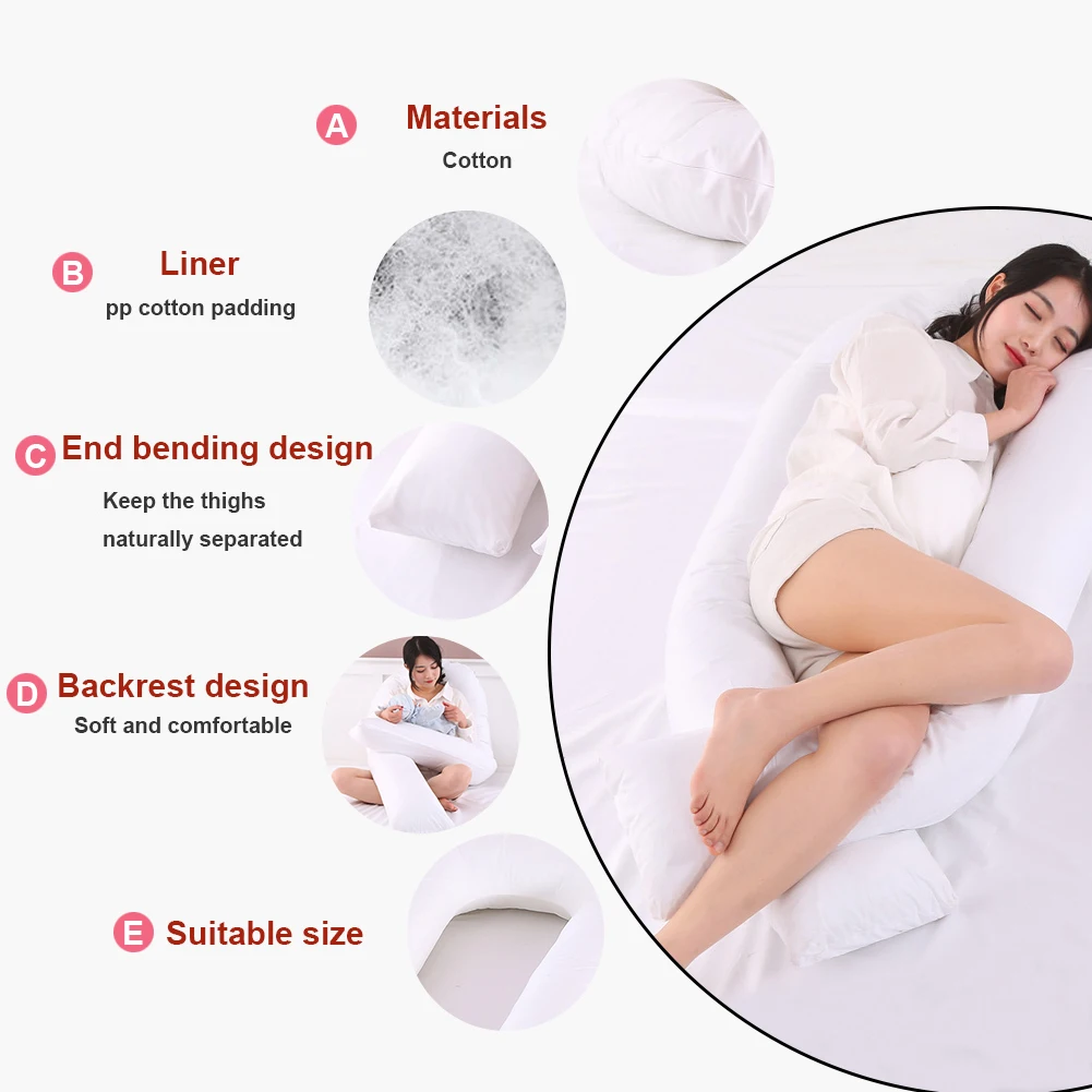 

Dropshipping Pregnant Women Sleeping Support Pillow Cotton Pillowcase U Shape Maternity Pillows Pregnancy Side Sleeper Bedding
