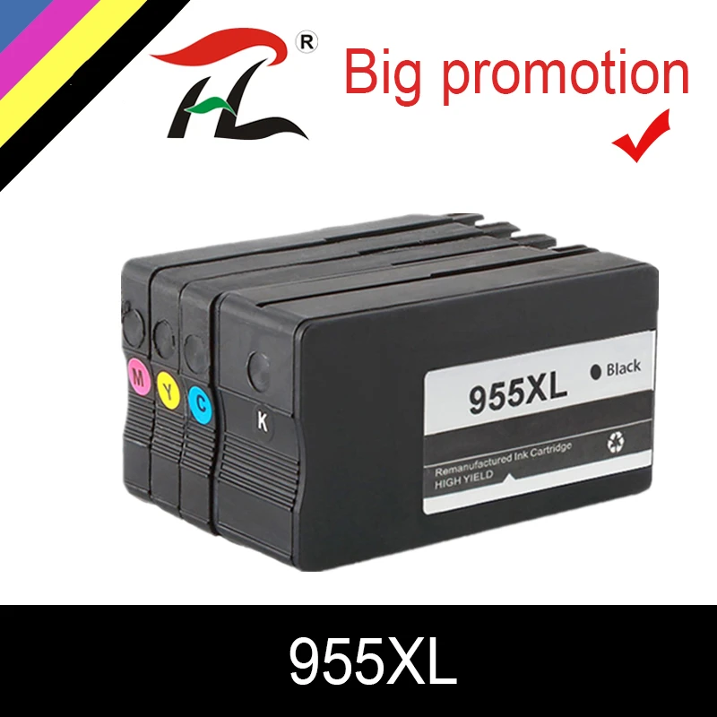 HTL 955 XL совместимый 955XL переработанного чернильного картриджа для hp OfficeJet Pro 7720 7740 8710 8715 8720 8730 8740 8210 8216 8725 принтер