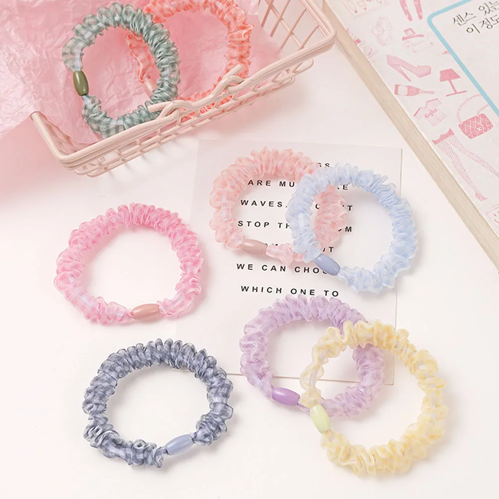 Резинка для волос сетчатая кремового цвета большого кишечника |