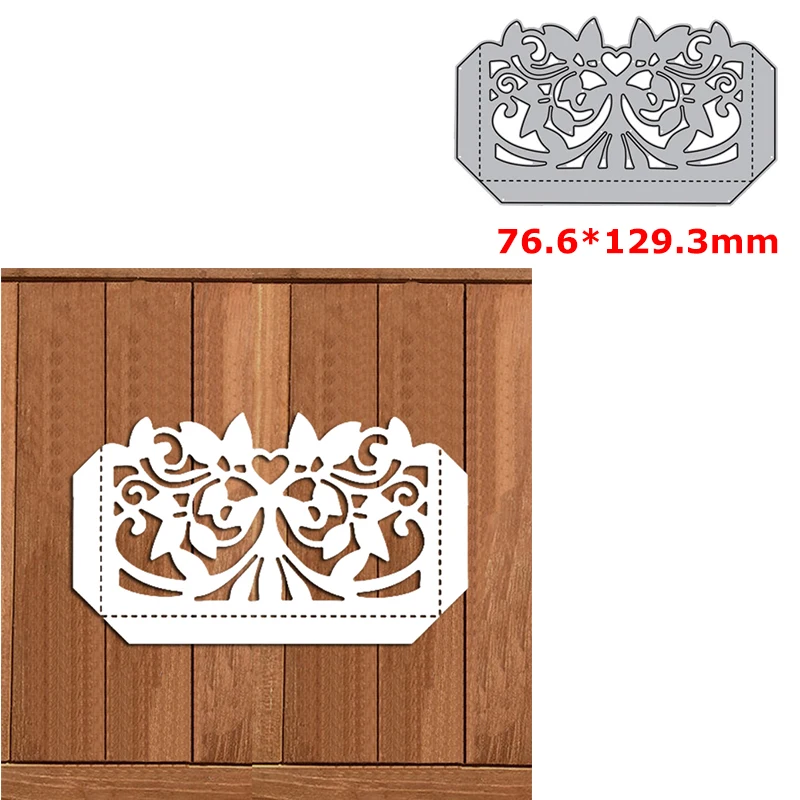 

Love Bow-knot Flowers Frame Metal Cutting Dies DIY Scrapbooking Paper Craft Knife Mould Blade Punch Stencils Die Cut Mold 2021