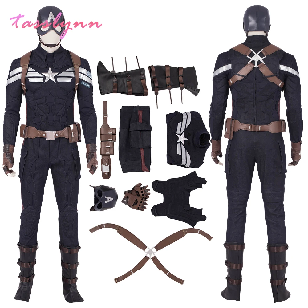 

Captain 2 Steven Roger Cosplay Jumpsuit Boots Superhero Halloween Outfit Halloween Costumes for Men Sets Anime Cosplay