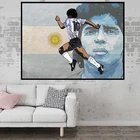 Диего Марадона, Аргентина, футбол, звезда, фотосвет, холст, украшение для дома, холст, картина, рамка