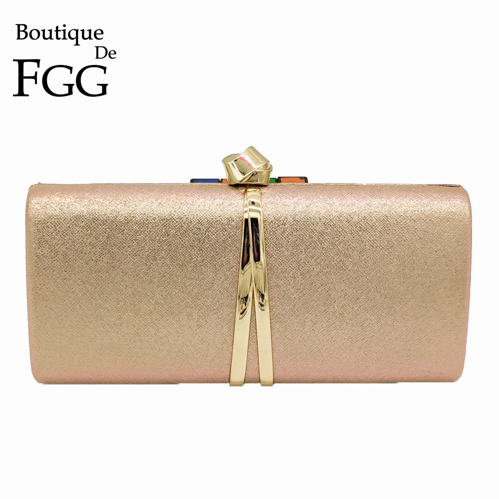 Женский клатч с цепочкой Boutique De FGG вечерние клатчи для свадьбы сумочки на плечо