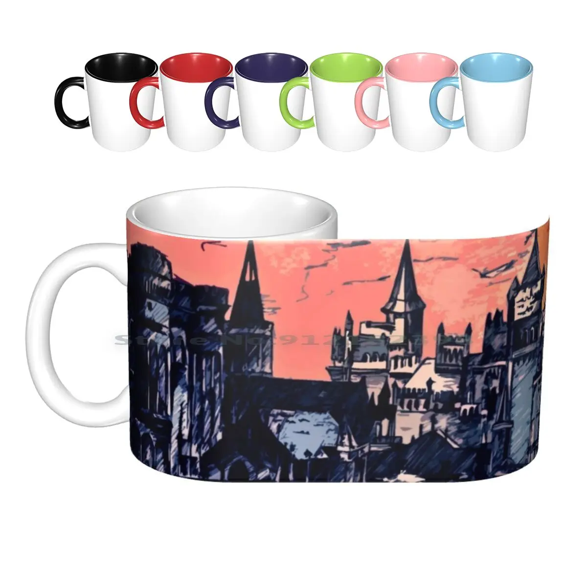 Lothric замок в ажурном мире Керамические Кружки Кофейные чашки Кружка для молока