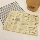 10 шт. масляный Бумага Еда упаковочная Бумага для выпечки хлеба сэндвич Гамбургер картофель фри с антипригарным покрытием торта воск Бумага формы для выпечки Sandwichs Бумага