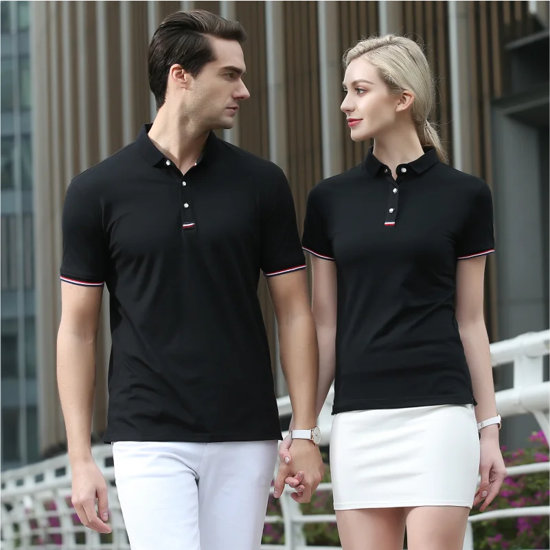 NSLP Fashion Men's and Women's Lapel Short-sleeved Business POLO Shirt Can Be Customized With Printing And Embroidery 2021 New