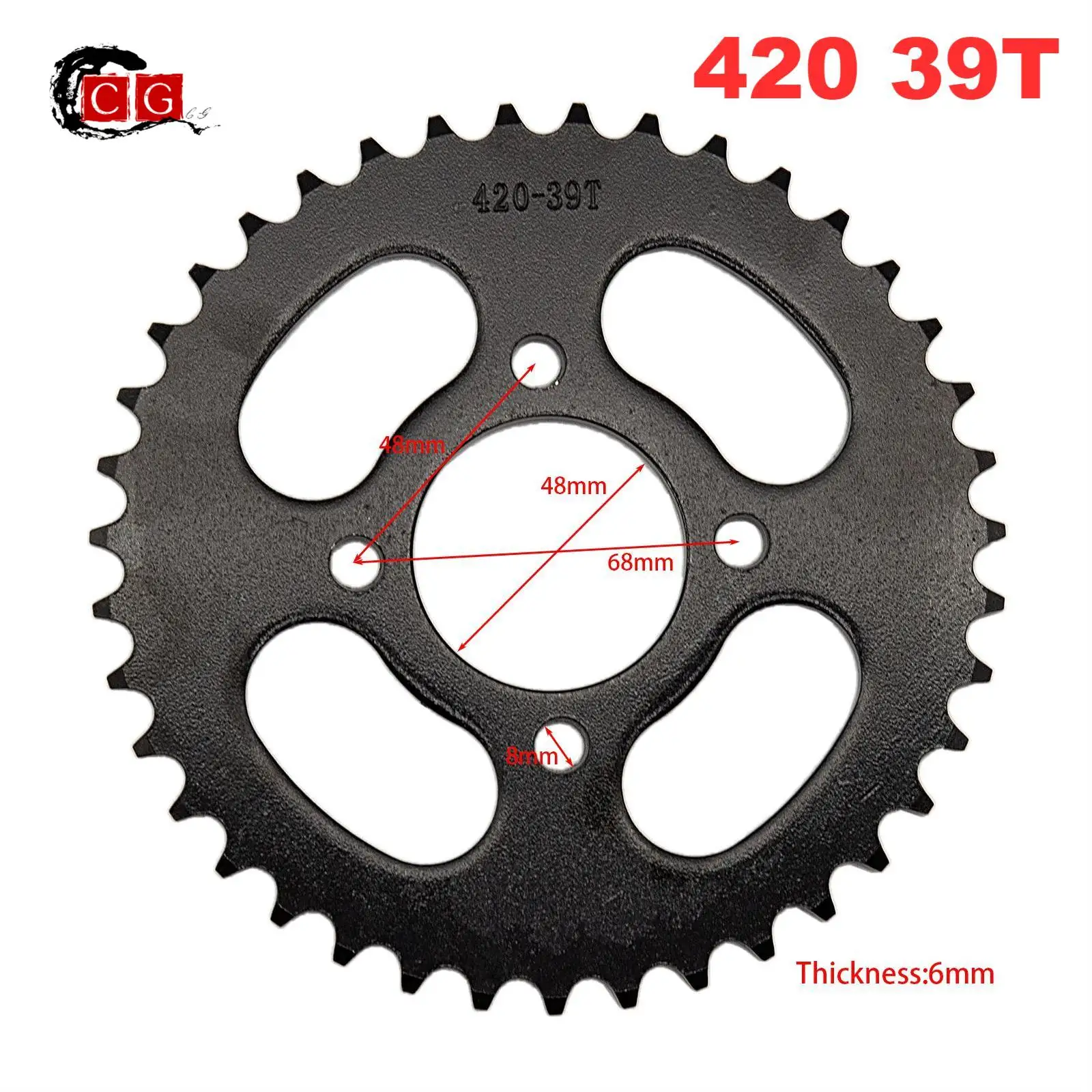 

420 Chain 37T 39T 41T Teeth 48mm 58mm Rear Sprocket For 50cc 70cc 110cc 125cc 150cc ATV Quad Pit Dirt Bike Buggy Go Kart Motorcy