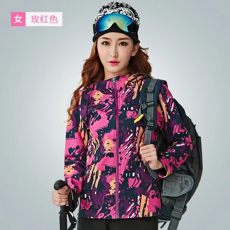 5XL зимняя камуфляжная водонепроницаемая куртка из кожи акулы Женский уличный