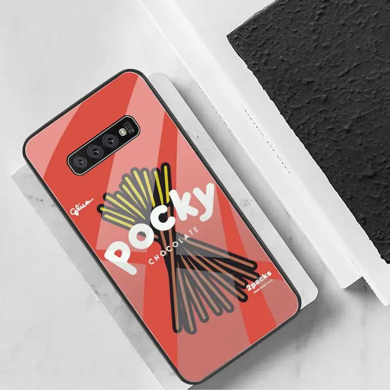 

Kinder Biscuits Candy Drink Phone Case Tempered Glass For Samsung S20 Plus S7 S8 S9 S10 Plus Note 8 9 10 Plus