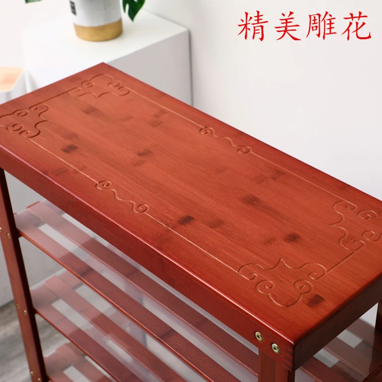 Утолщенная бамбуковая стойка для обуви многофункциональный экономичный шкаф