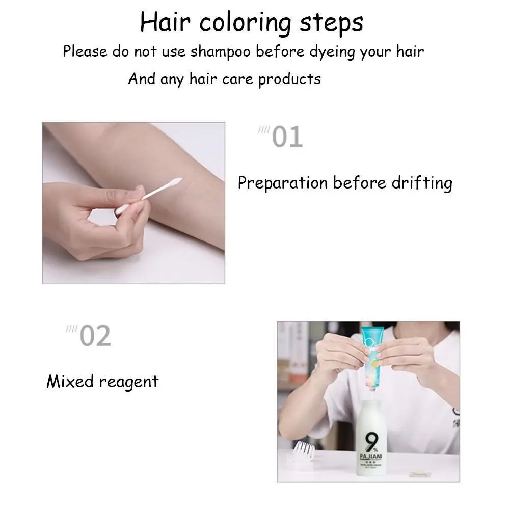 

Professional Beauty Hair Care Permanent White Gold Lightener Power Bleaching Cream Color Dye Hair Salon Hair Dye Hair Fashi W3T8