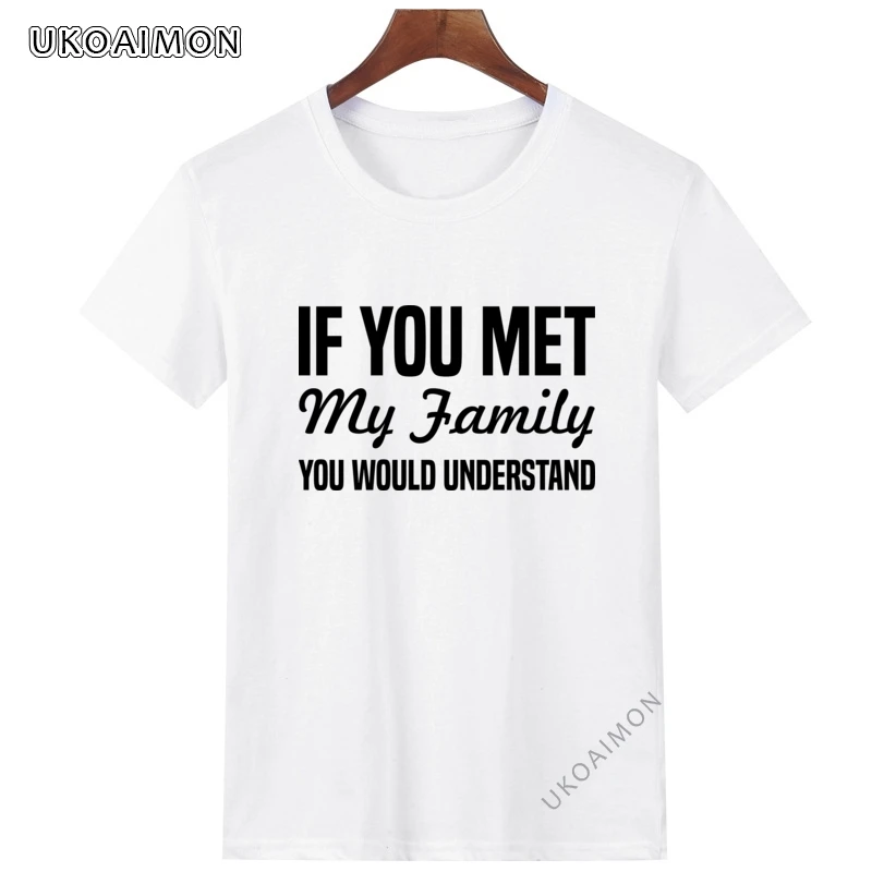 

Футболка хлопковая летняя свободная с круглым вырезом и надписью «My Family You'll столик»